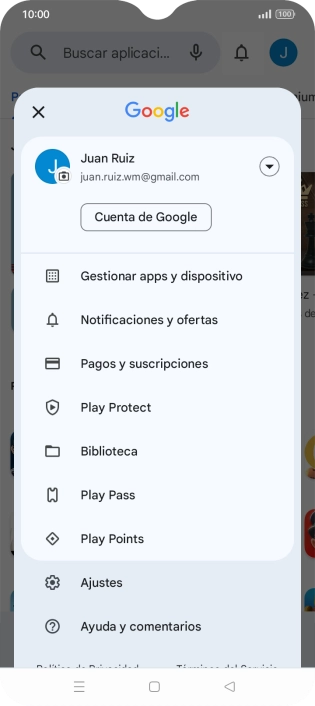 Pulsa Gestionar apps y dispositivo. Pulsa Gestionar apps y dispositivo.