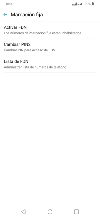 Pulsa Activar FDN. Pulsa Activar FDN.