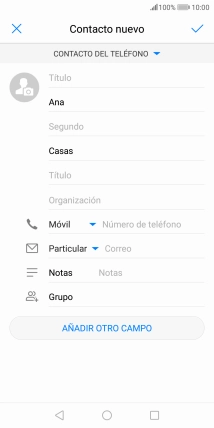 Pulsa Número de teléfono e introduce el número de teléfono deseado.