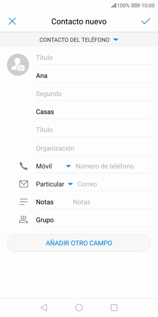 Pulsa Número de teléfono e introduce el número de teléfono deseado.