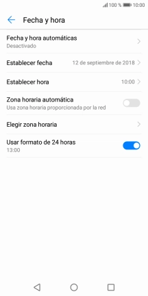 Pulsa Fecha y hora automáticas. Pulsa Fecha y hora automáticas.