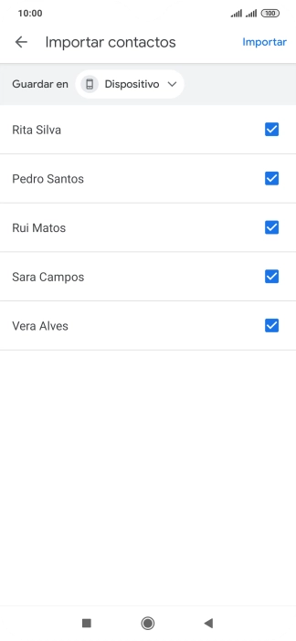 Pulsa en el campo junto a los contactos deseados. Pulsa en el campo junto a los contactos deseados.