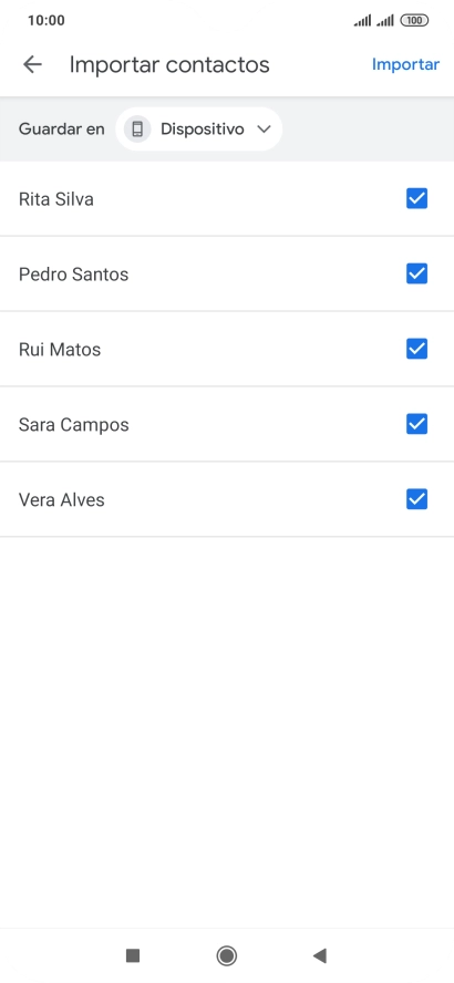 Pulsa en el campo junto a los contactos deseados. Pulsa en el campo junto a los contactos deseados.