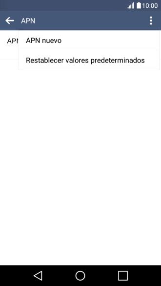 Pulsa APN nuevo.
