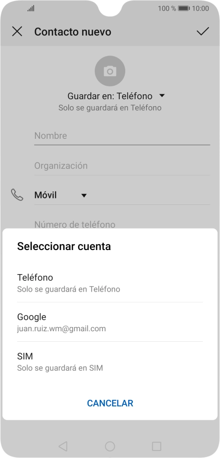 Pulsa Teléfono.