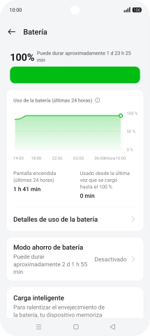 Pulsa Modo ahorro de batería. Pulsa Modo ahorro de batería.