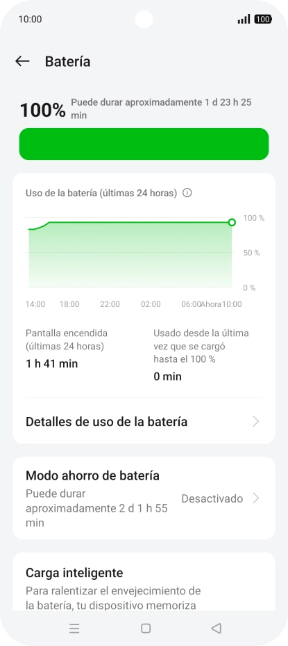 Pulsa Modo ahorro de batería. Pulsa Modo ahorro de batería.