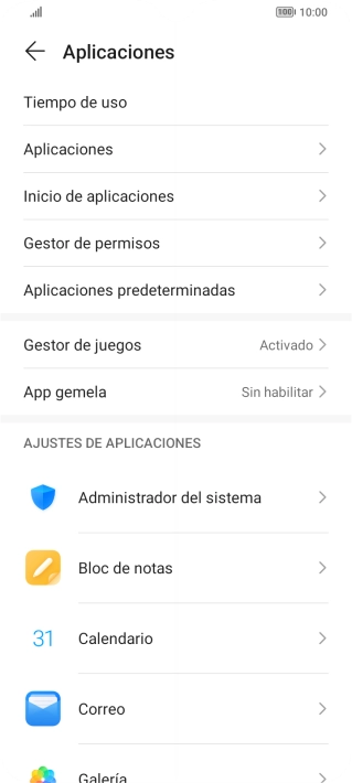 Pulsa Aplicaciones.