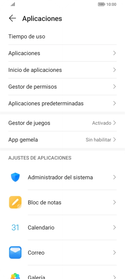 Pulsa Aplicaciones.
