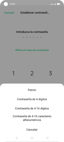 Pulsa el código de seguridad deseado y sigue las indicaciones de la pantalla para crear un código de seguridad del teléfono adicional. Pulsa el código de seguridad deseado y sigue las indicaciones de la pantalla para crear un código de seguridad del teléfono adicional.