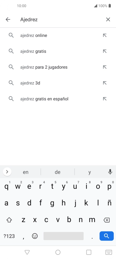 Introduce el nombre del tema o de la app y pulsa el icono de búsqueda. Introduce el nombre del tema o de la app y pulsa el icono de búsqueda.