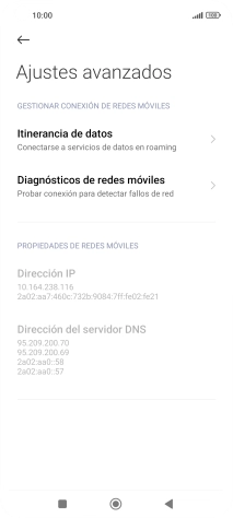 Pulsa Itinerancia de datos. Pulsa Itinerancia de datos.