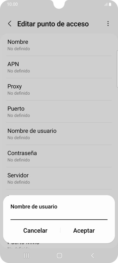 Introduce wap@wap y pulsa Aceptar.
