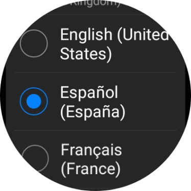 Pulsa el idioma deseado.