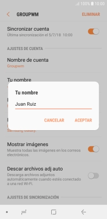Introduce el nombre deseado y pulsa ACEPTAR. Introduce el nombre deseado y pulsa ACEPTAR.