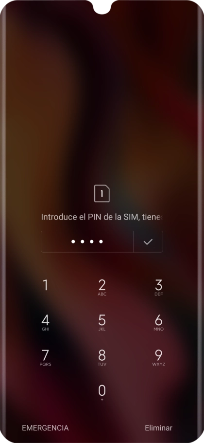 Si lo solicita el teléfono, introduce el código PIN y pulsa el icono de aceptar. Si lo solicita el teléfono, introduce el código PIN y pulsa el icono de aceptar.