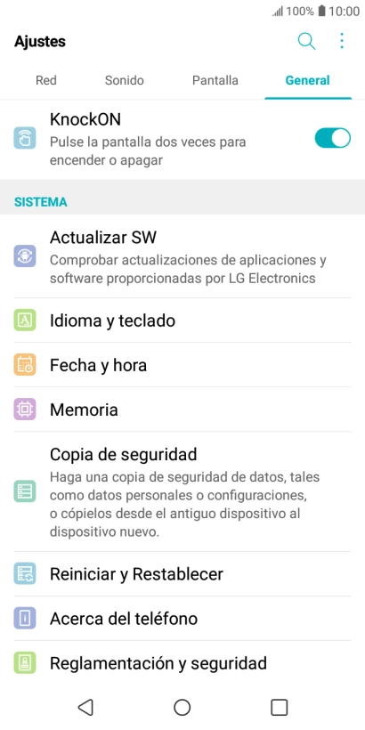 Pulsa Actualizar SW. Pulsa Actualizar SW.