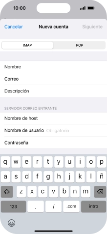Pulsa Nombre de usuario e introduce el nombre de usuario de tu cuenta de correo electrónico. Pulsa Nombre de usuario e introduce el nombre de usuario de tu cuenta de correo electrónico.