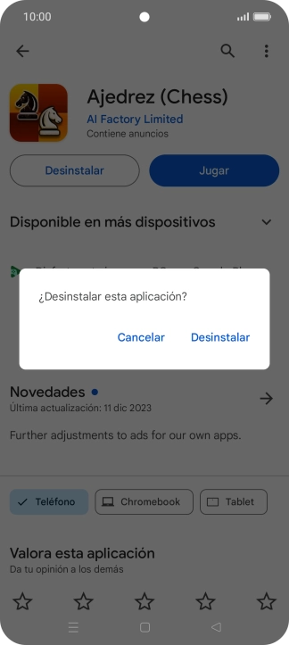 Pulsa Desinstalar. Pulsa Desinstalar.