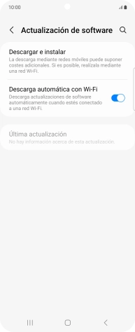 Pulsa Descargar e instalar. Si hay una versión de software nueva disponible, aparecerá ahora en la pantalla. Sigue las indicaciones de la pantalla para actualizar el software del teléfono. Pulsa Descargar e instalar. Si hay una versión de software nueva disponible, aparecerá ahora en la pantalla. Sigue las indicaciones de la pantalla para actualizar el software del teléfono.