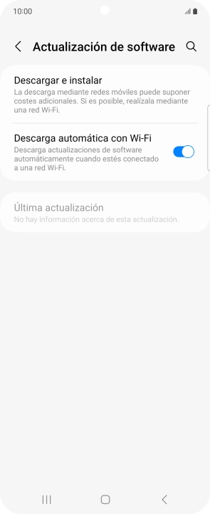 Pulsa Descargar e instalar. Si hay una versión de software nueva disponible, aparecerá ahora en la pantalla. Sigue las indicaciones de la pantalla para actualizar el software del teléfono. Pulsa Descargar e instalar. Si hay una versión de software nueva disponible, aparecerá ahora en la pantalla. Sigue las indicaciones de la pantalla para actualizar el software del teléfono.