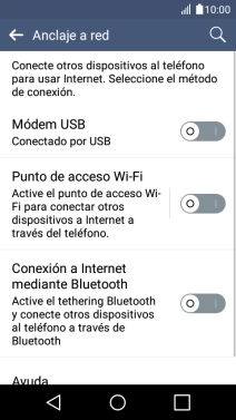 Pulsa Punto de acceso Wi-Fi. Pulsa Punto de acceso Wi-Fi.