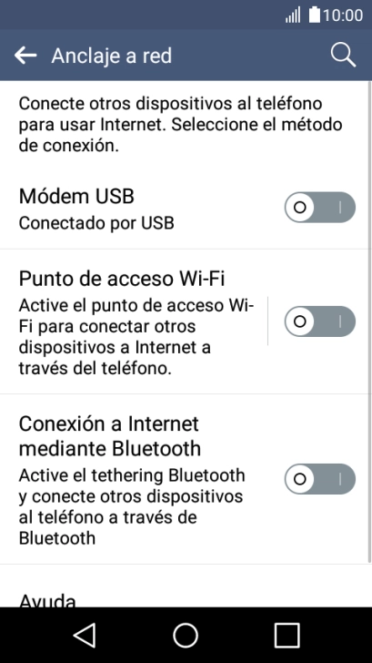 Pulsa Punto de acceso Wi-Fi. Pulsa Punto de acceso Wi-Fi.