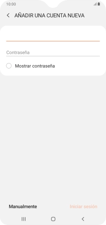 Pulsa Contraseña e introduce la contraseña de tu cuenta de correo electrónico.