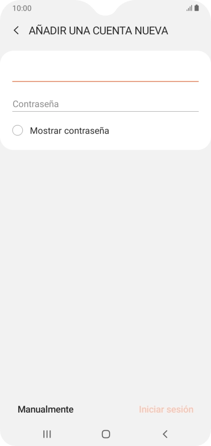 Pulsa Contraseña e introduce la contraseña de tu cuenta de correo electrónico.