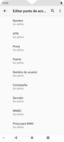 Pulsa Nombre.