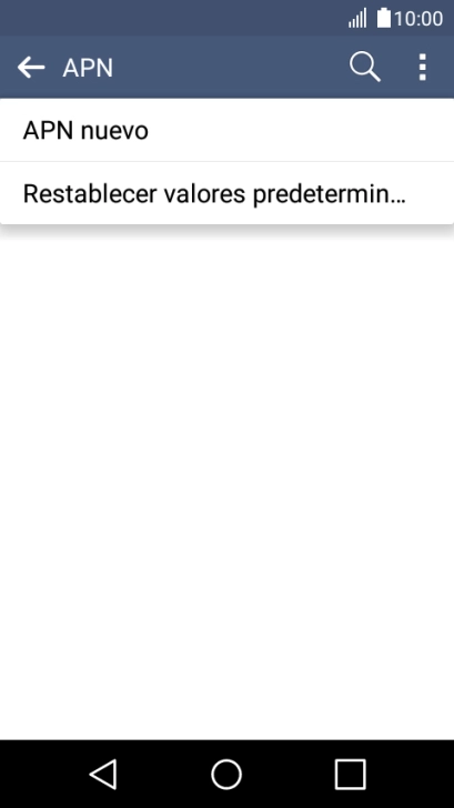 Pulsa APN nuevo. Pulsa APN nuevo.