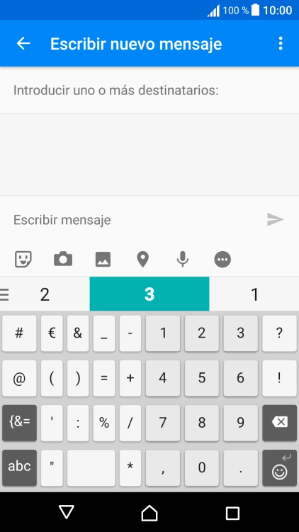 Pulsa los números o los caracteres especiales deseados. Pulsa los números o los caracteres especiales deseados.