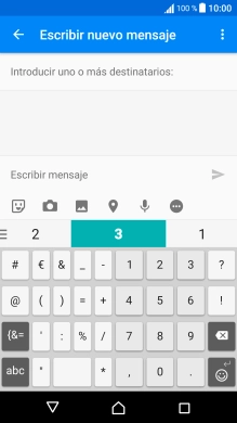 Pulsa los números o los caracteres especiales deseados. Pulsa los números o los caracteres especiales deseados.