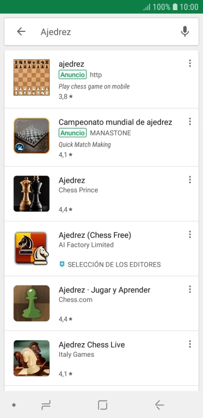 Pulsa la app deseada.