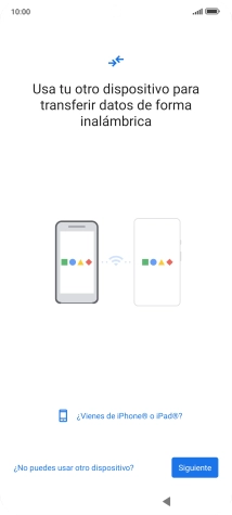 Sigue las indicaciones de la pantalla para transferir contenido desde otro teléfono.