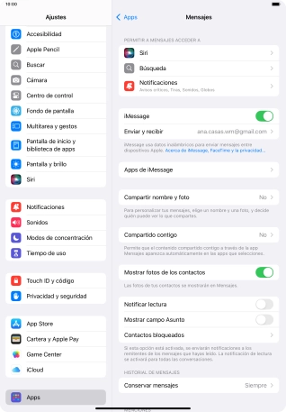 Desliza el dedo hacia arriba desde la parte inferior de la pantalla para terminar y volver a la pantalla de inicio.