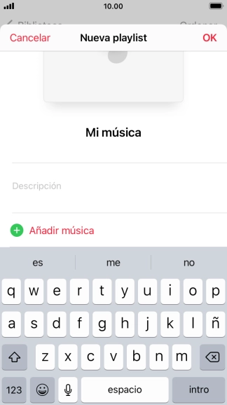 Pulsa Añadir música. Pulsa Añadir música.