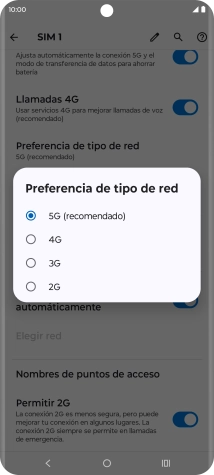 Pulsa el tipo de red deseado. Pulsa el tipo de red deseado.