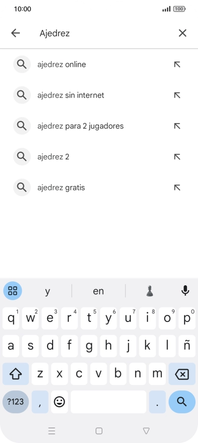 Introduce el nombre del tema o de la app y pulsa el icono de búsqueda. Introduce el nombre del tema o de la app y pulsa el icono de búsqueda.