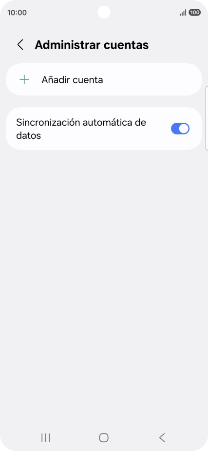 Pulsa Añadir cuenta. Pulsa Añadir cuenta.