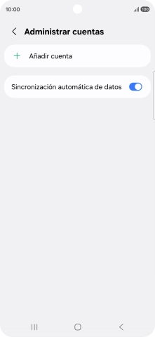 Pulsa Añadir cuenta. Pulsa Añadir cuenta.