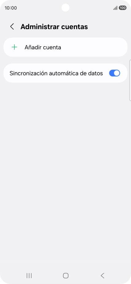 Pulsa Añadir cuenta. Pulsa Añadir cuenta.