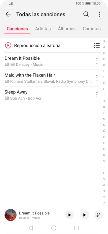 Pulsa una categoría y desplázate al archivo de música deseado. Pulsa una categoría y desplázate al archivo de música deseado.