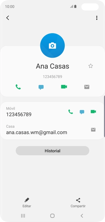 Pulsa el icono de realizar llamadas.