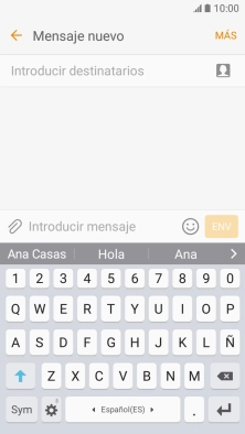 Abre una nota, un mensaje o un correo electrónico, de modo que el teclado esté visible en la pantalla y el teléfono esté listo para la entrada de texto. Abre una nota, un mensaje o un correo electrónico, de modo que el teclado esté visible en la pantalla y el teléfono esté listo para la entrada de texto.