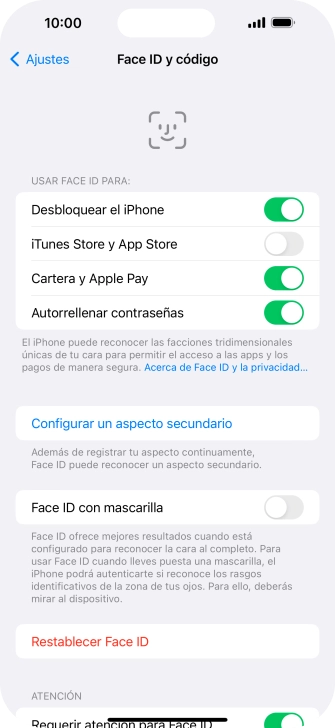 Pulsa el indicador para activar o desactivar la función. Pulsa el indicador para activar o desactivar la función.