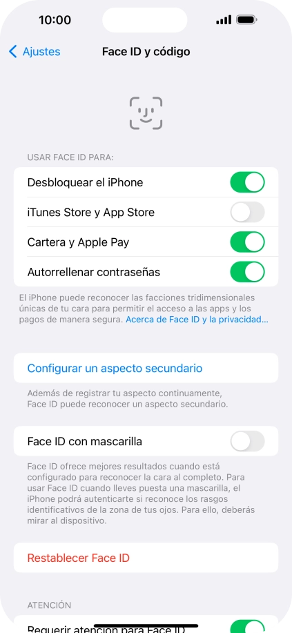 Pulsa el indicador para activar o desactivar la función. Pulsa el indicador para activar o desactivar la función.