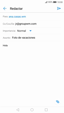 Pulsa el icono de anexos.
