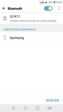 Pulsa el dispositivo Bluetooth deseado y sigue las indicaciones de la pantalla para vincular el dispositivo al teléfono. Pulsa el dispositivo Bluetooth deseado y sigue las indicaciones de la pantalla para vincular el dispositivo al teléfono.