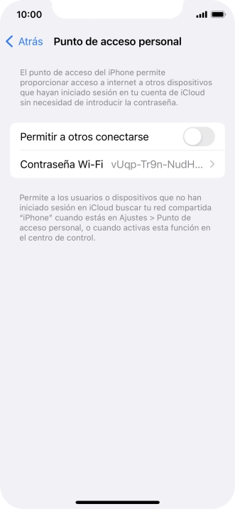 Pulsa Contraseña Wi-Fi e introduce una contraseña. Pulsa Contraseña Wi-Fi e introduce una contraseña.